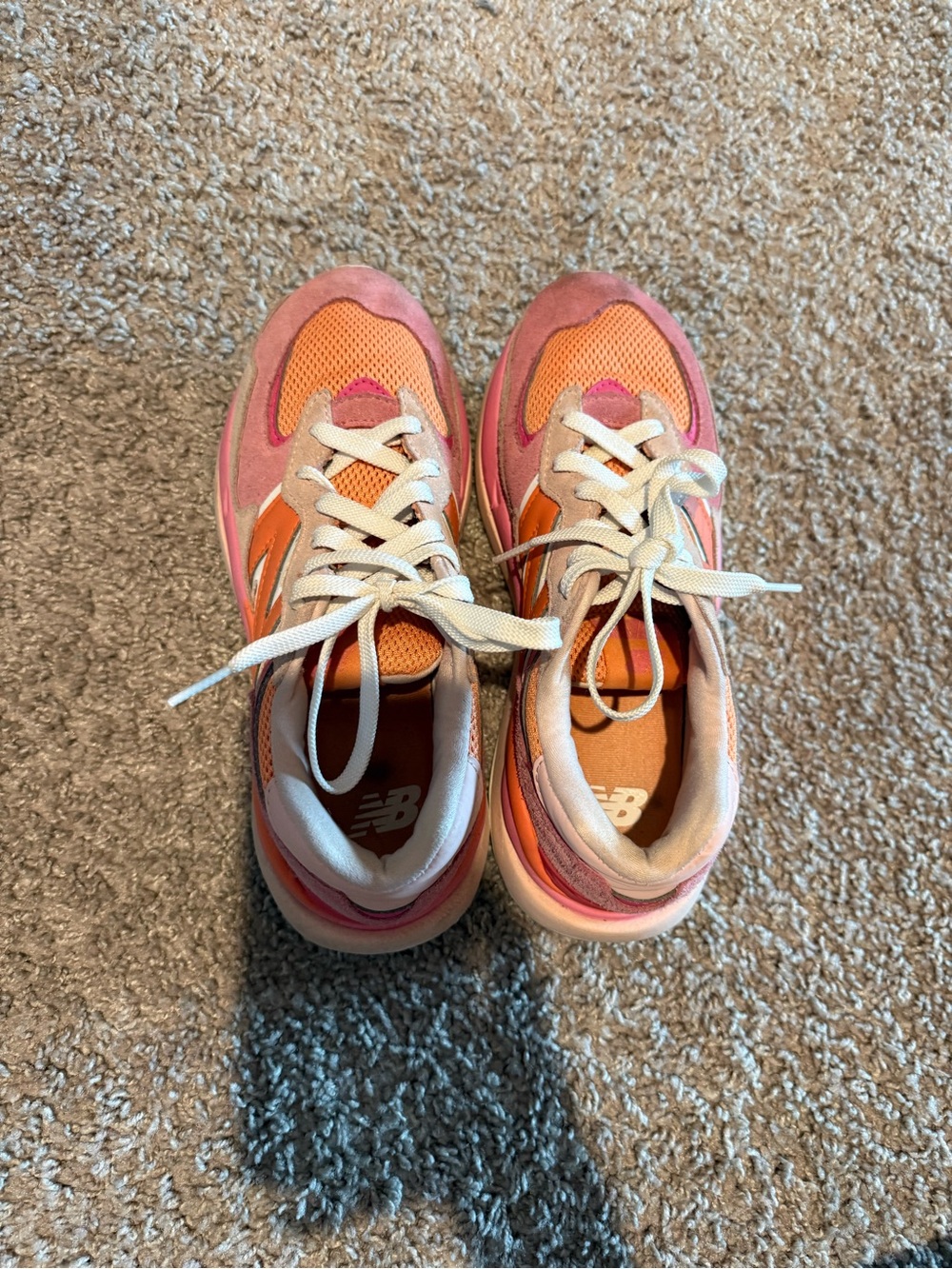 New Balance Kids Pink and Orange Athletic Sneakers
